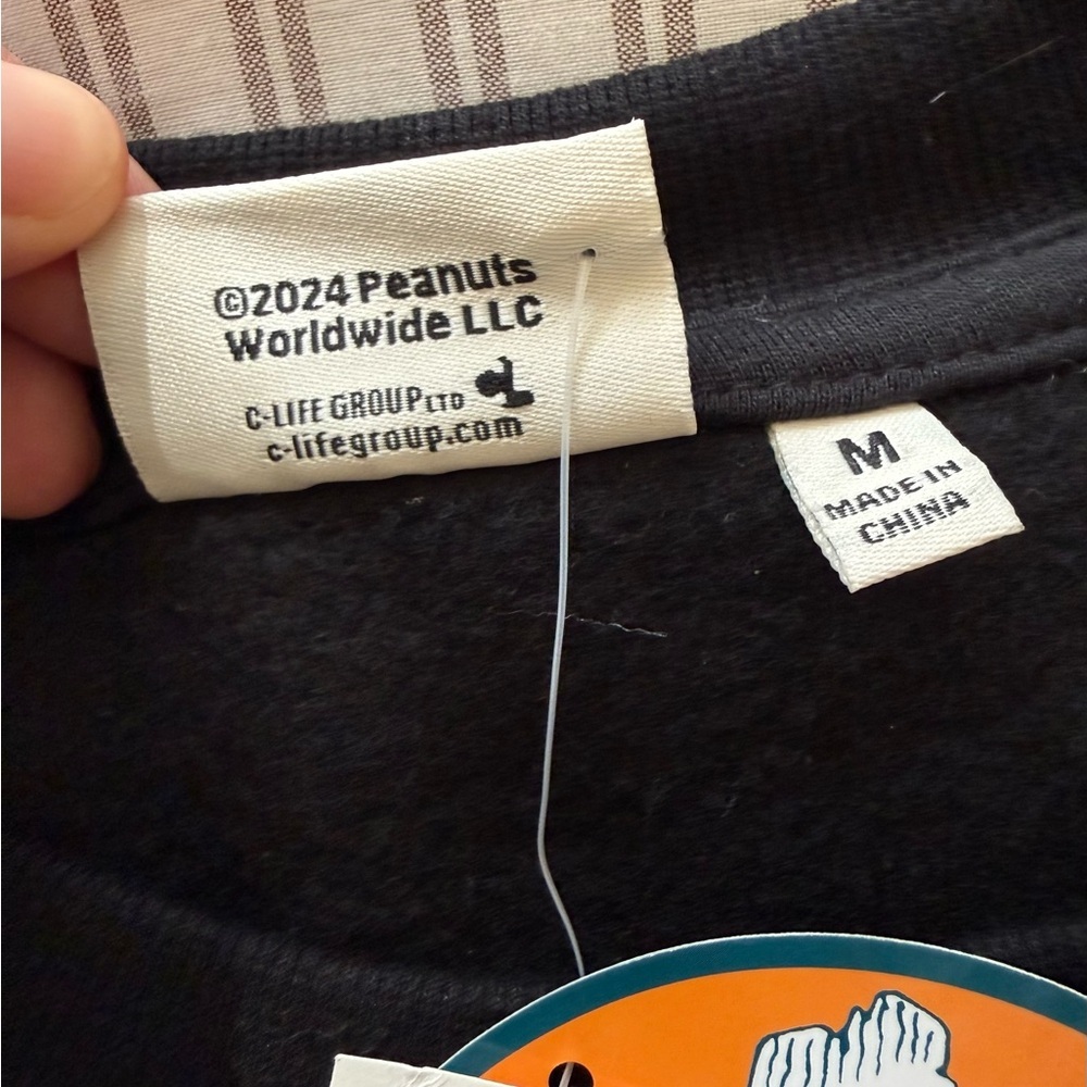 Aeropostale Black Peanuts Snoopy Graphic Sweatshirt - Picture 15 of 15